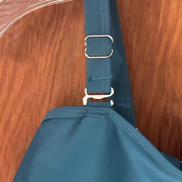 Yonique Tankini Swimsuit Blouson Top Modest Loose Fit Swimwear Teal - 16 W NWT - Picture 3 of 9